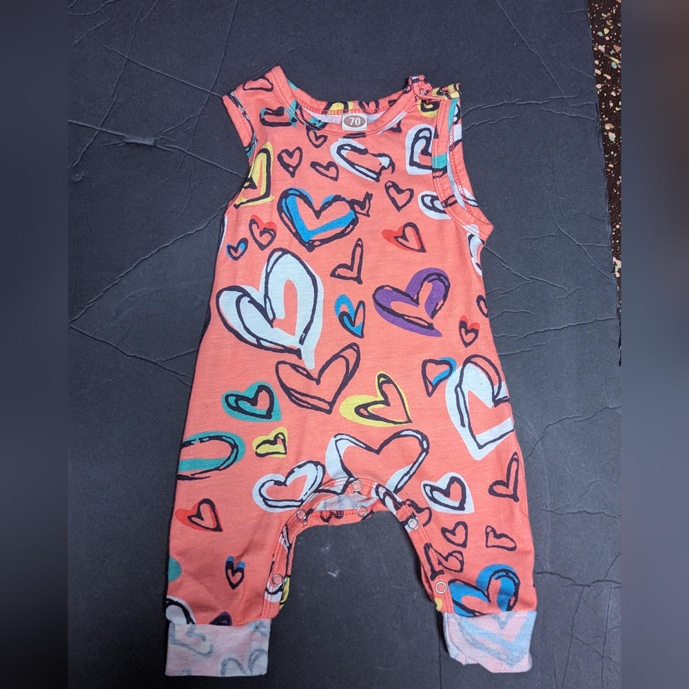 Orange with no sleeves onesie